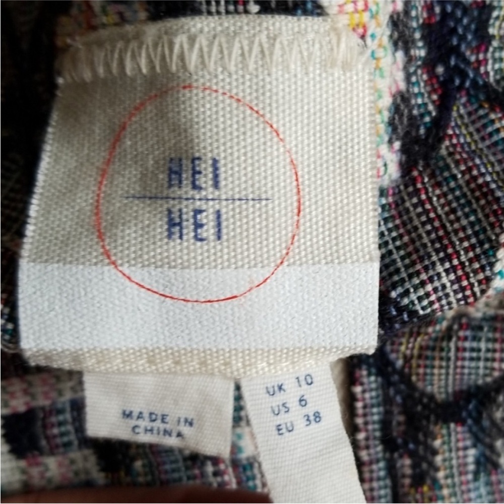 Anthropologie - Hei Hei faifo Textured Jacket in Blue & Cream - Picture 8 of 8
